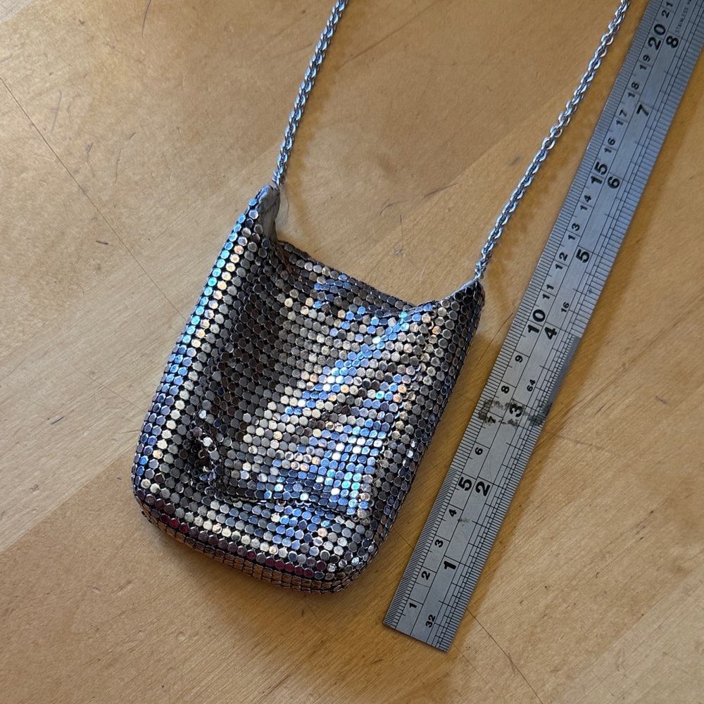 Whiting & Davis Silver Mini Chainmail Bag